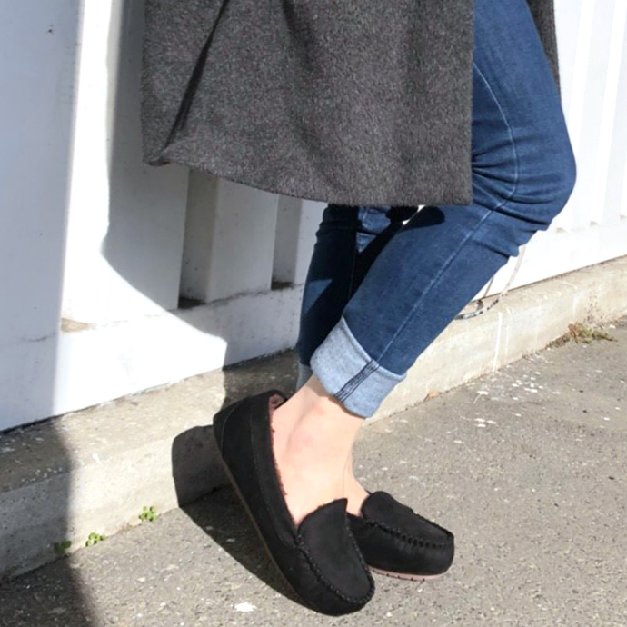 モカシン シューズ 靴 レディース ボアモカシン ぺたんこ 無地 プレーン ボア あったか 防寒 楽チン |  | 01