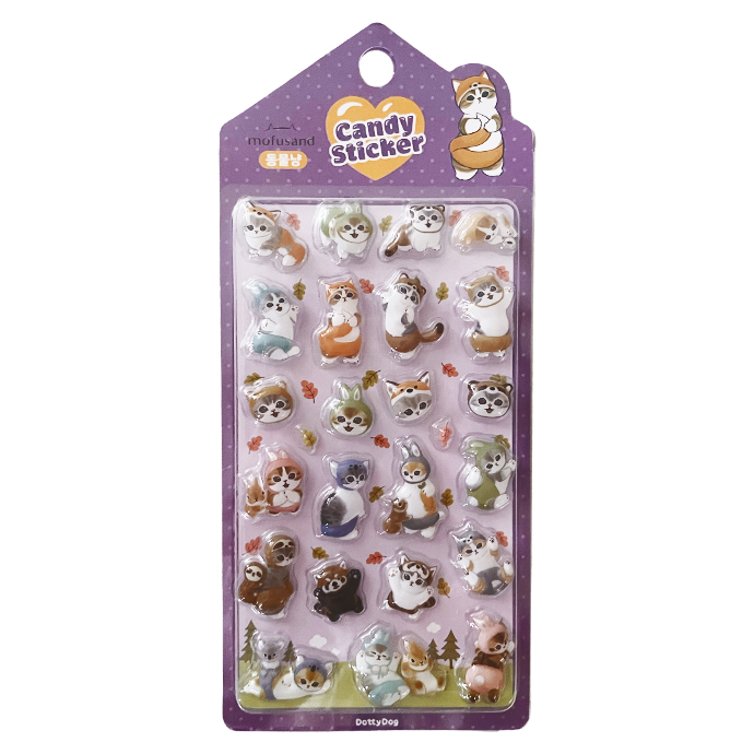 シール　まとめ売り　セットパラ売り可能　ぷくぷく シール ぷくぷく ぷっくり mofusand モフサンド デコシール バラ売り 1