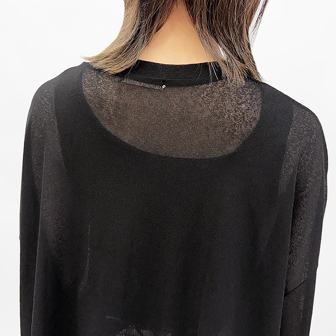 タイムセール カットソー Tシャツ ロンT シースルー シアーカットソー インナー 丸首 長袖 ショート丈 クロップド丈 レギュラー丈 ゆったり レディース 送料無料 |  | 22