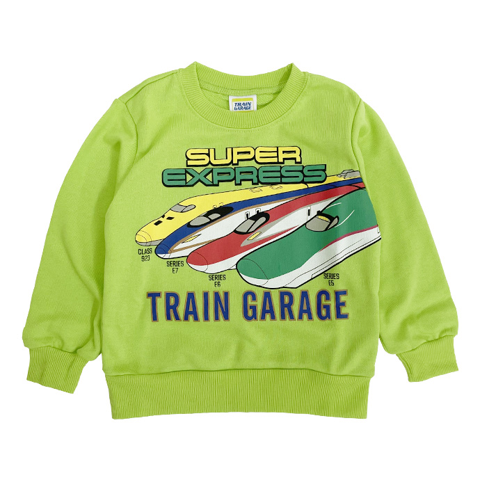 タイムセール 子供服 長袖 裏毛 トレーナー スウェット ロンT トップス プリント キッズ ジュニア 乗り物 電車 JR お揃い 男の子 保育園 幼稚園 送料無料 |  | 01