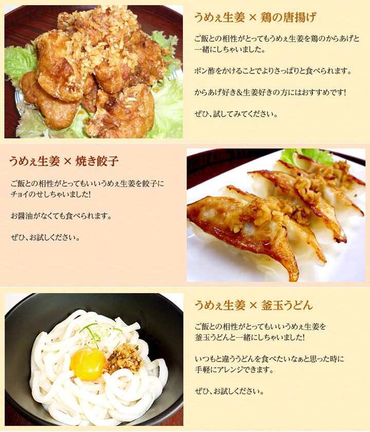 うめぇ生姜レシピ