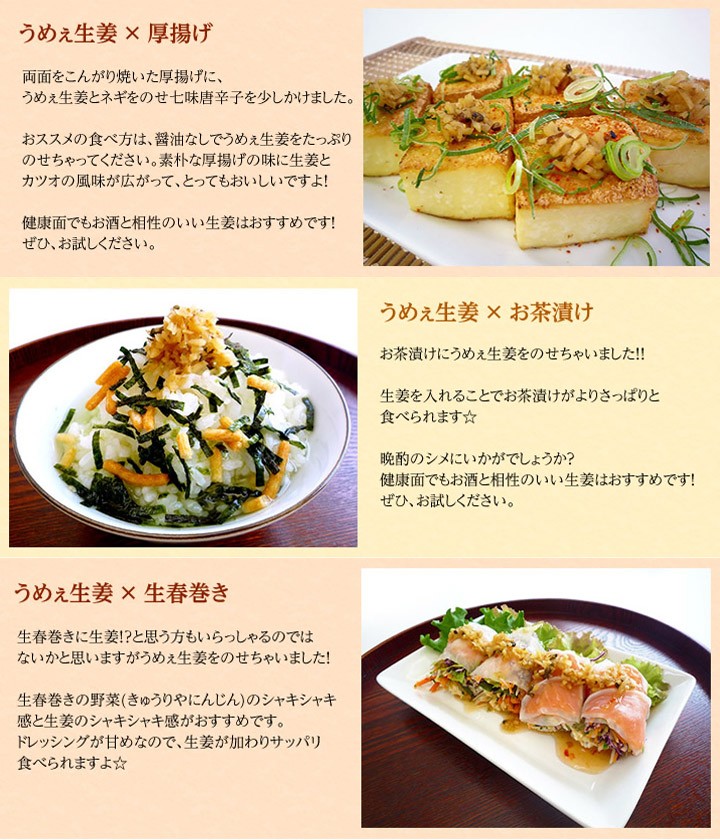 うめぇ生姜レシピ