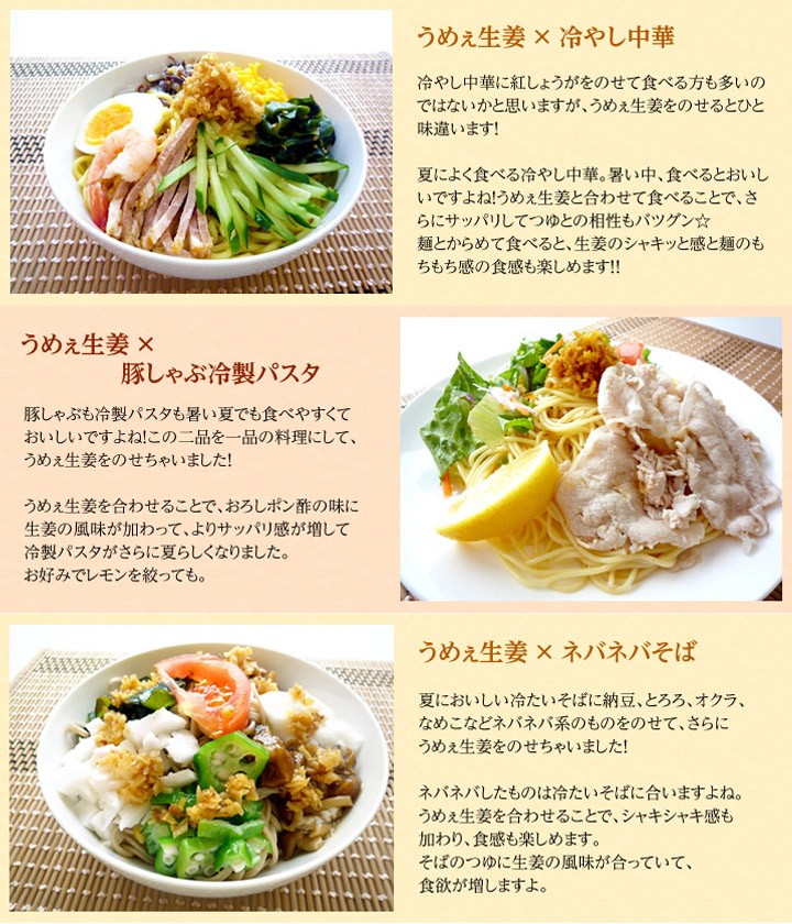 うめぇ生姜レシピ