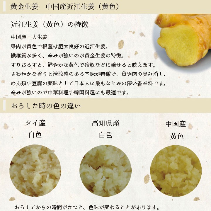 食用 中国産 黄金生姜 10kg（近江生姜 黄色） :seika-china-10:生姜工房 - 通販 - Yahoo!ショッピング
