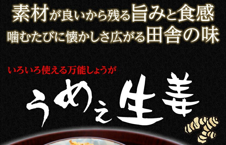 いろいろつかえる万能しょうが　うめぇ生姜