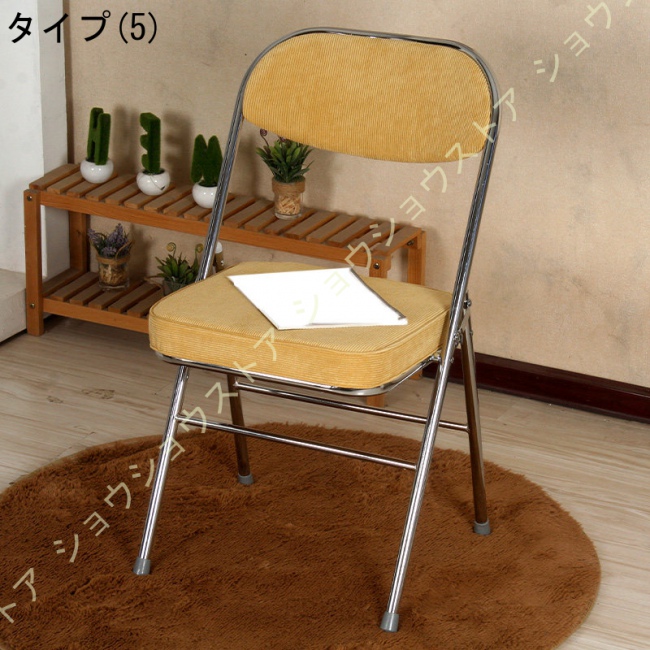 ビンテージチェア　折り畳みチェア　パイプ椅子　レトロポップ　レッド　シャビー レトロポップ fruits chair リンゴ柄 折りたたみチェア - USA＆