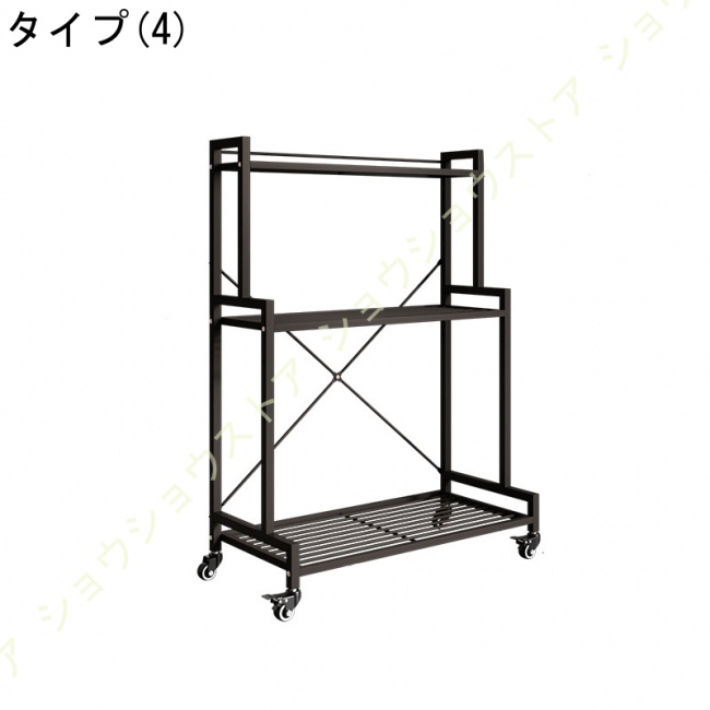 キッチンラック 収納棚 ガーデン 多機能 4段 浴室 折り畳み式 多層 飾り 省スペース 組立簡単 防錆 耐腐 頑丈 おしゃれ 屋外 屋内 スチールフレーム｜shoushou-store｜05