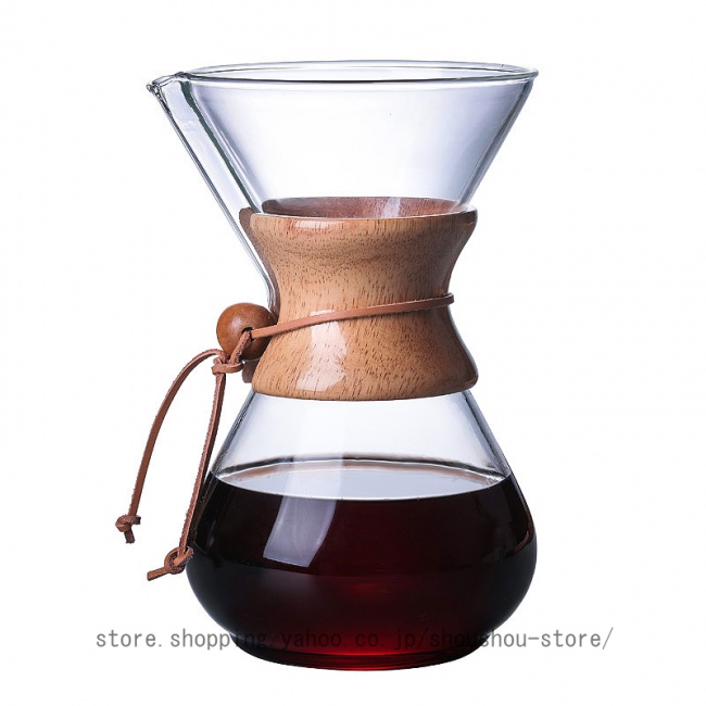 ガラスコーヒーメーカー 割れにくい ドリッパー 耐熱ガラス製 コーヒーメーカー ガラス コーヒードリッパー ステンレスフィルター付き コーヒー ドリップ｜shoushou-store｜02