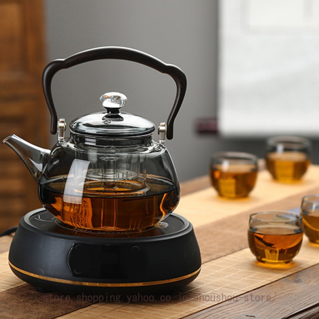 透明ティーポット ガラス製 耐熱 お茶 紅茶 キッチン雑貨 透明