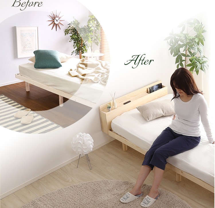 新品豊富な セミダブルベッド 脚付 すのこベッド リ : 寝具・ベッド・マットレス 新品最新品