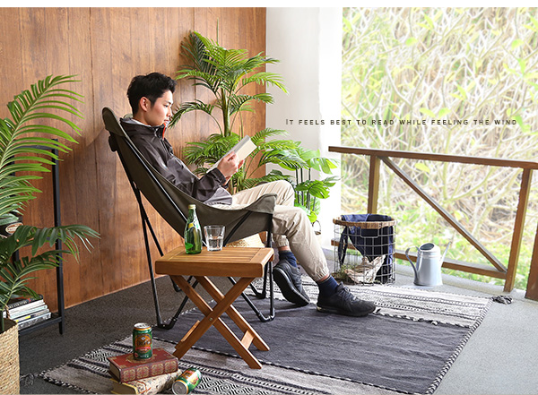 アウトドアテーブル+チェア 40×30×40cm 木製 折り畳み式 四角形 椅子2