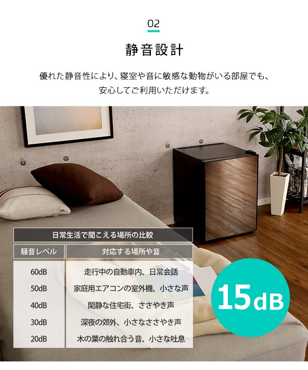 左右両開対応 鏡面仕上げ冷蔵庫40L 1ドア Trinityシリーズ 代引不可 同