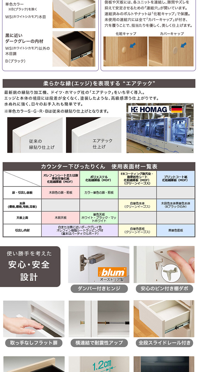 セミオーダー カウンター下収納 ぴったりくん引戸シリーズ