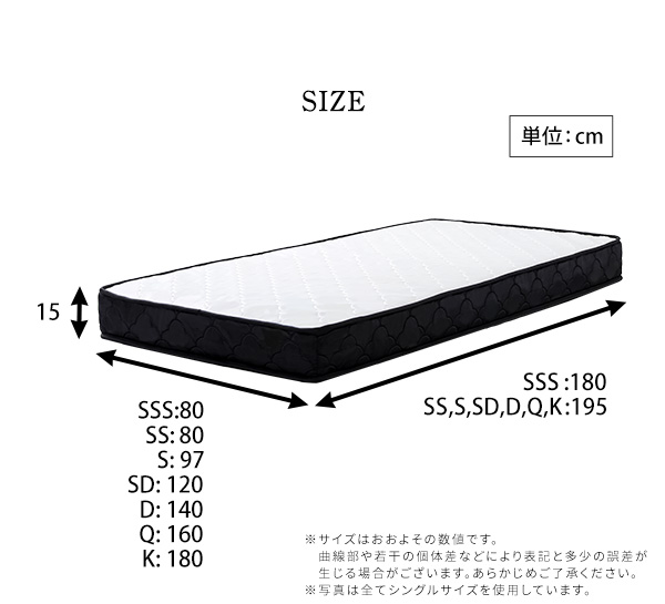 ポケットコイルマットレス キング ホワイト 180x195cm 楽天市場】キングサイズ マットレス 単品 ホワイト 白 180cm幅