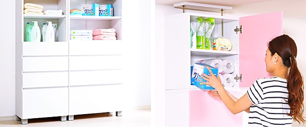 サニタリーラック【Figaro】幅45cm上置き