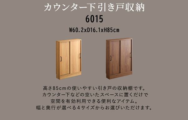 ヴィンテージカウンター下引き戸収納6015 : Enjoy!healthy work life