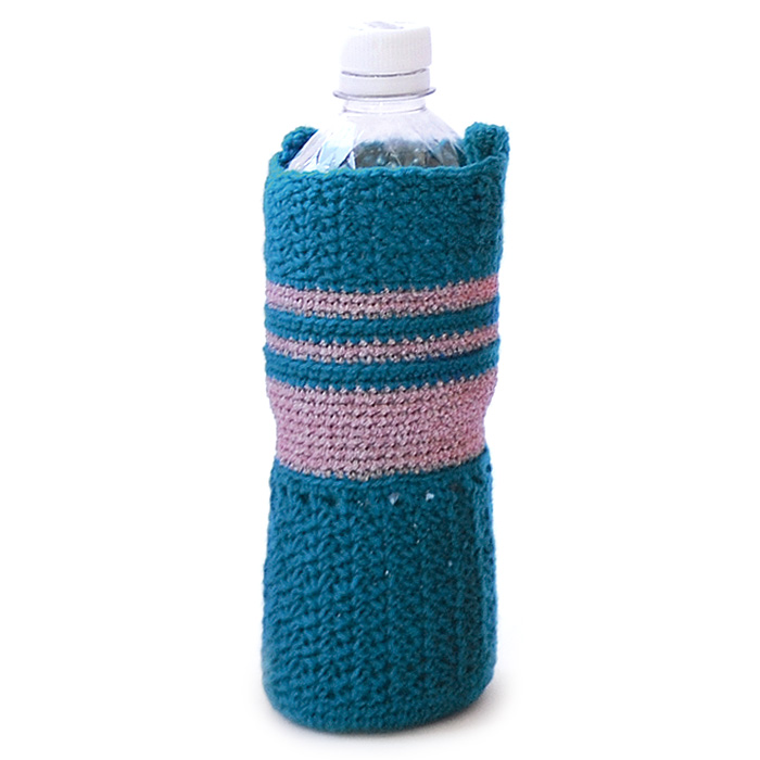 手編み ペットボトルホルダー・スマホポーチ(チョビページ) Crochet] How to crochet a plastic bottle and smartphone