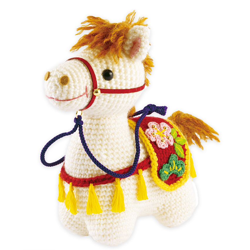 オリムパス 絵馬とお馬さん MK-99｜干支 あみぐるみ うま 午 午年