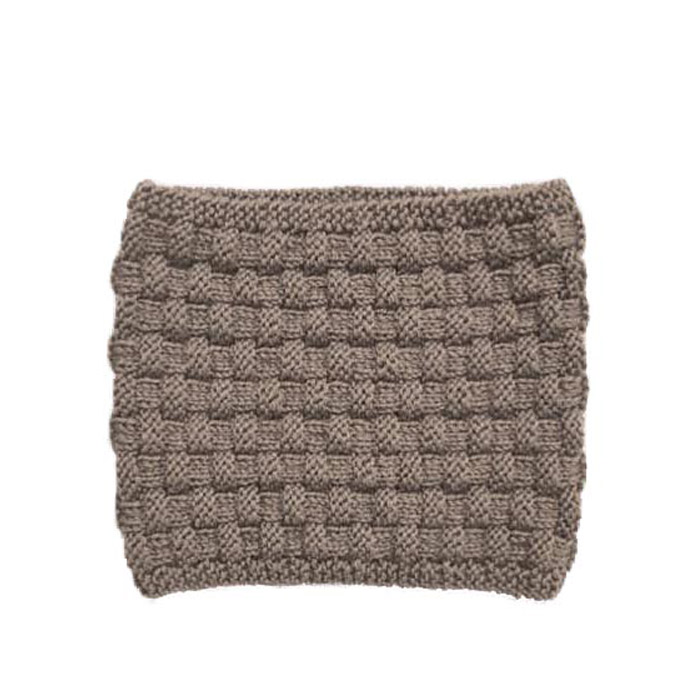 ハマナカ バスケット模様のスヌード｜手編み あみもの キット 編み図