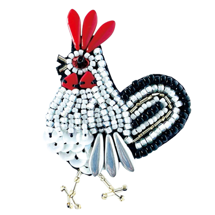 トーホー TOHO ビーズ刺繍で作る ブローチキット TORI 鳥 | ビーズ刺繍