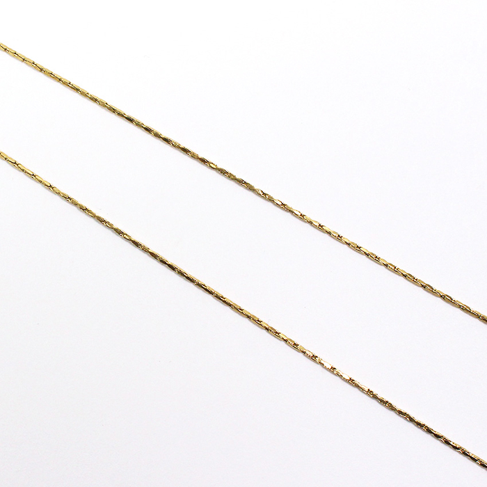 ステンレス ネックレスチェーン 角スエッジ シルバー ゴールド 40cm | 変色しにくい アレルギーが起きにくい チェーン メタル パーツ おしゃれ 個性的 細目 | クラフトハートトーカイ | 02