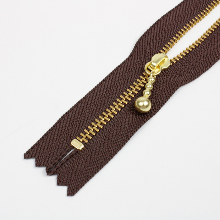 女の子向けプレゼント集結 YKK 玉付きファスナー 20cm メタルゴールド 3MGC-20 G | 手作り チャーム
