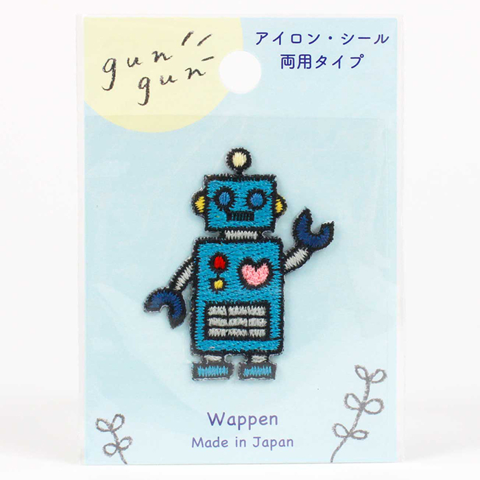 ゆう商品　ワッペン3枚 gungun ワッペン3 アイロン・シール両用タイプ | ミニワッペン
