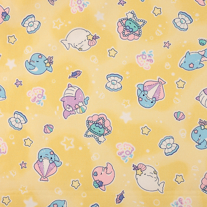 みいるか マリン×星柄 オックス 50cm カットクロス | 生地 布 布地