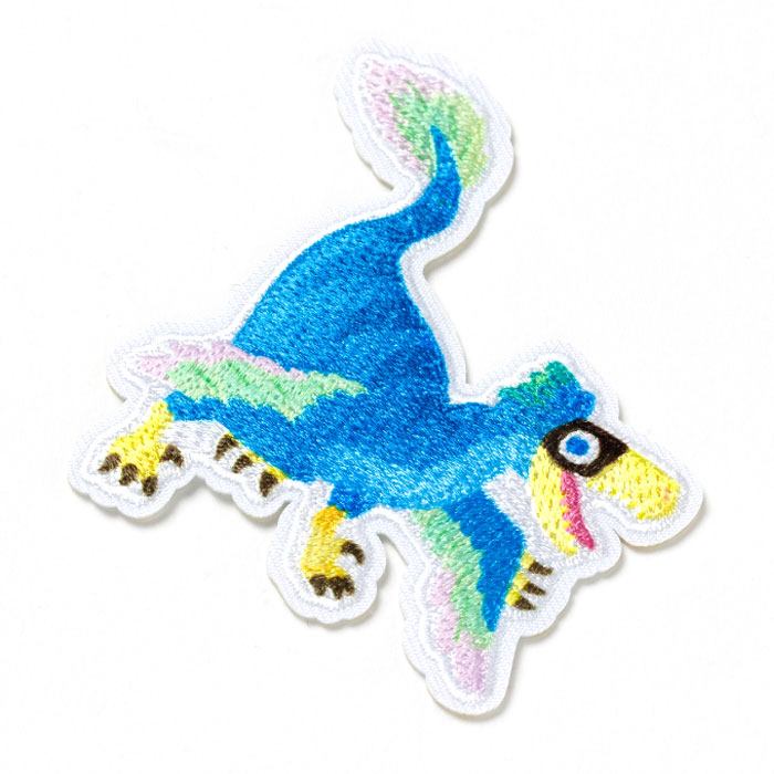 Susumu 恐竜 ワッペン シール アイロン 両用タイプ 2way