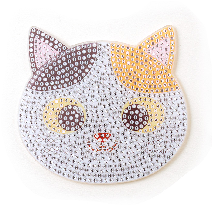 ダイヤモンドフィックス コースターキット 猫 | ビーズキャンバス