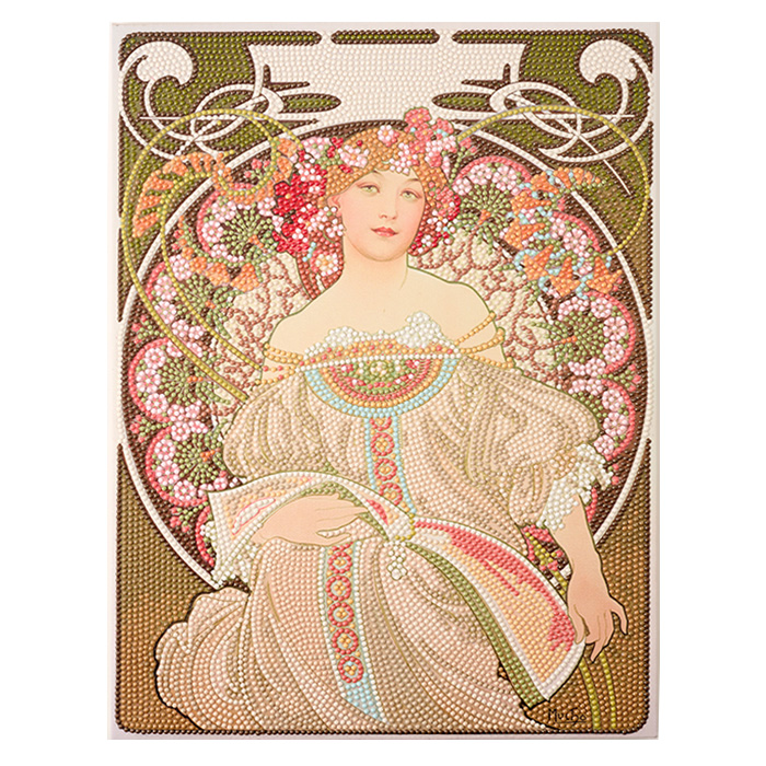 ダイヤモンドフィックス MUCHA 30×40cm | ビーズキャンバス 貼り付け