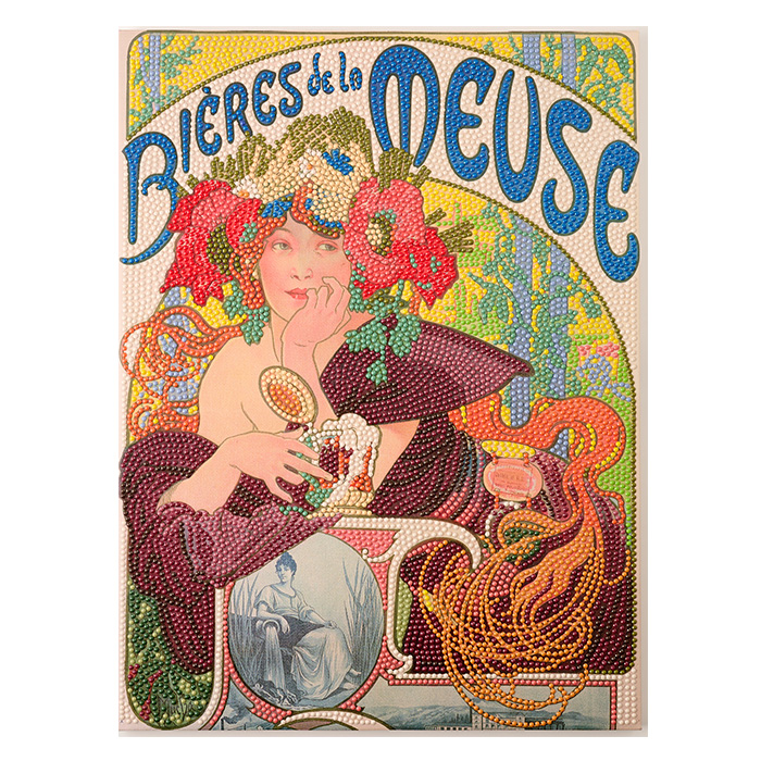 ダイヤモンドフィックス MUCHA 30×40cm | ビーズキャンバス 貼り付け