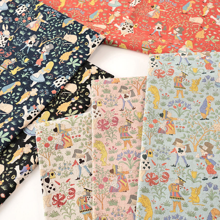 V&A Fabric Collection アリスの冒険 綿麻キャンバス 50cm単位