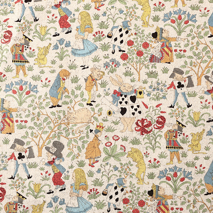 V&A Fabric Collection アリスの冒険 綿麻キャンバス 50cm単位｜切売り 切り売り 生地 布 布地 英国 イギリス ロンドン ヴィクトリア&アルバート博物館｜shugale1｜02