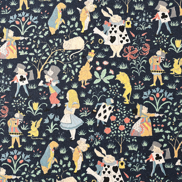 V&A Fabric Collection アリスの冒険 綿麻キャンバス 50cm単位｜切売り 切り売り 生地 布 布地 英国 イギリス ロンドン ヴィクトリア&アルバート博物館｜shugale1｜06