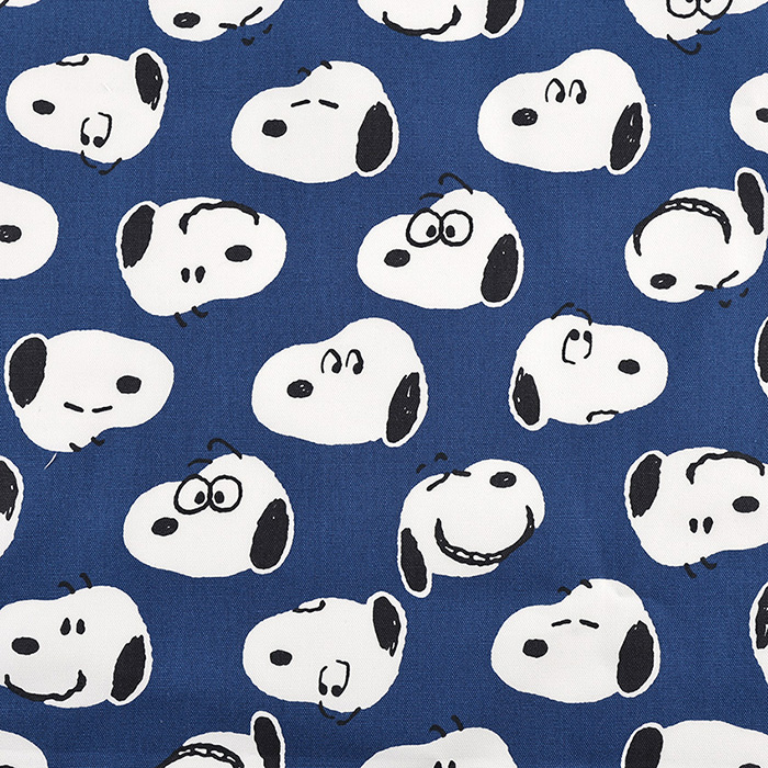 SNOOPY（スヌーピー） ピーナッツ ビッグフェイス柄 オックス 50cm単位