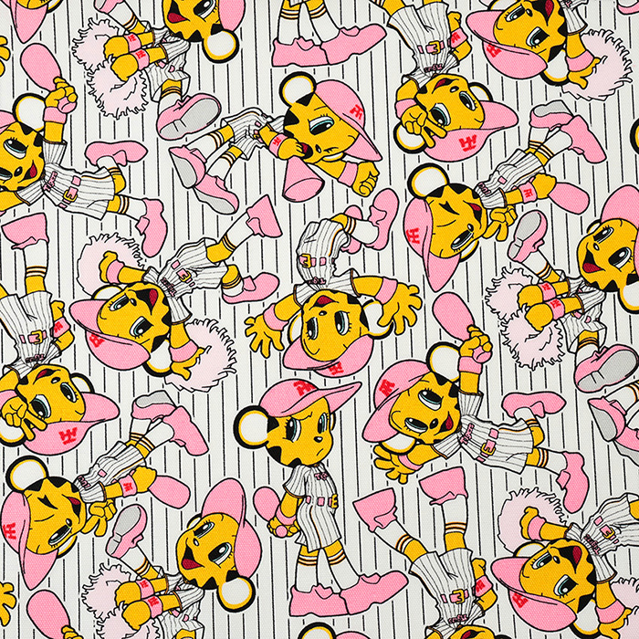 阪神タイガース ラッキー柄 オックス 50cm単位｜切売り 切り売り 生地