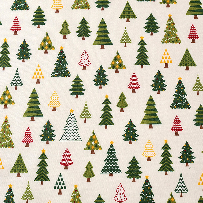 クリスマスプリント ツリー スケア 50cm単位｜切売り 切り売り 生地 布
