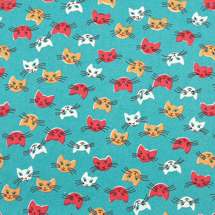 petit joll cat シーチング 50cm単位｜切売り 切り売り 生地 布 布地