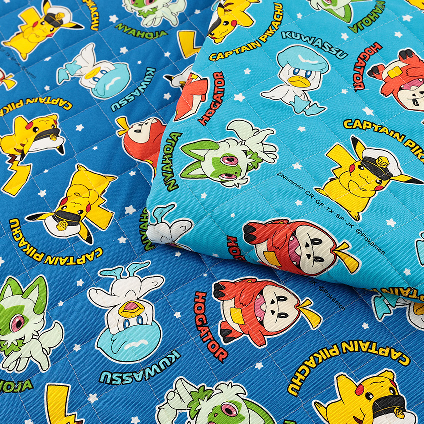 ポケットモンスター キャプテンピカチュウ柄 オックスキルト 50cm単位