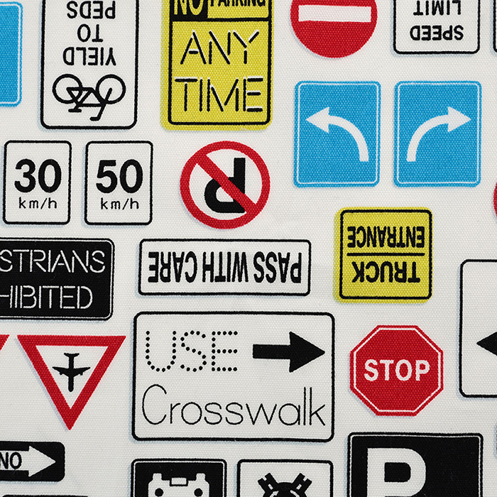 KOMU STRADA 道路標識柄 オックス 50cm単位｜切売り 切り売り 生地 布