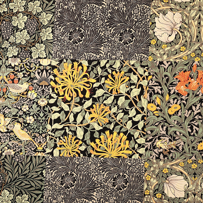 V&A Fabric Collection Morris Mosaic シーチング 50cm単位 | 切売り