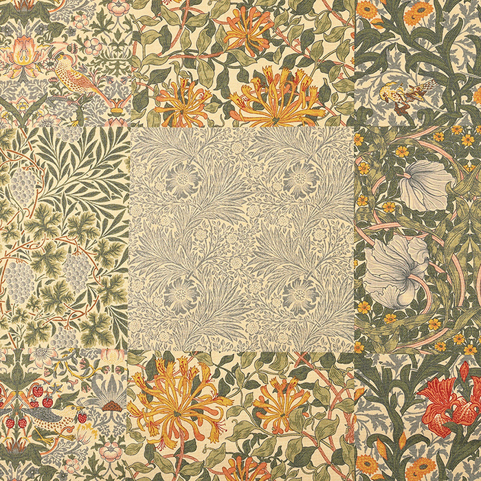 V&A Fabric Collection Morris Mosaic シーチング 50cm単位 | 切売り