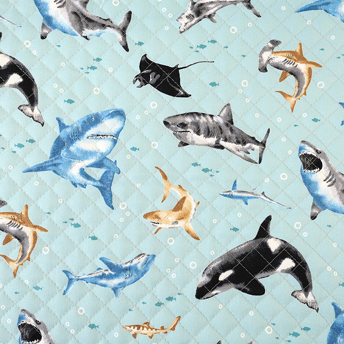 海の仲間たち オックスキルト 50cm単位 | 切売り 切り売り 生地 布