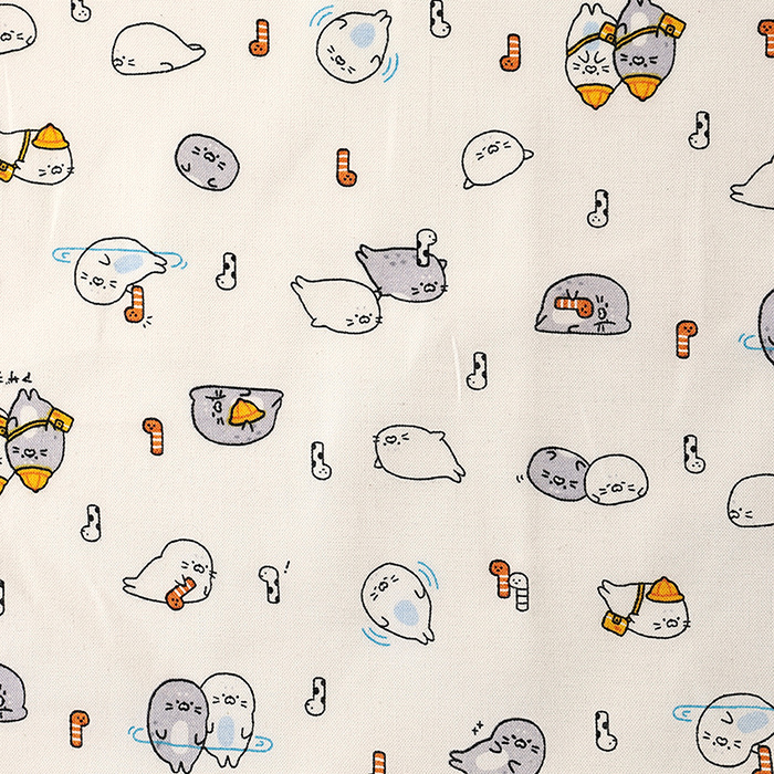 リトルアニマルワールド アザラシ シーチング 50cm単位 | 切売り