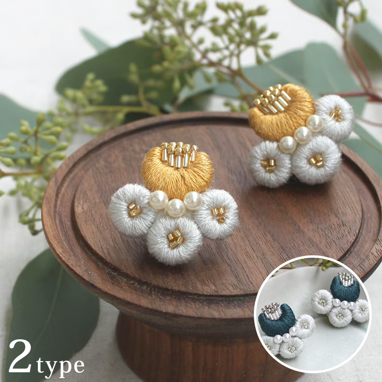 K.omono 刺しゅうキット floret garden ブローチ | piece 刺繍