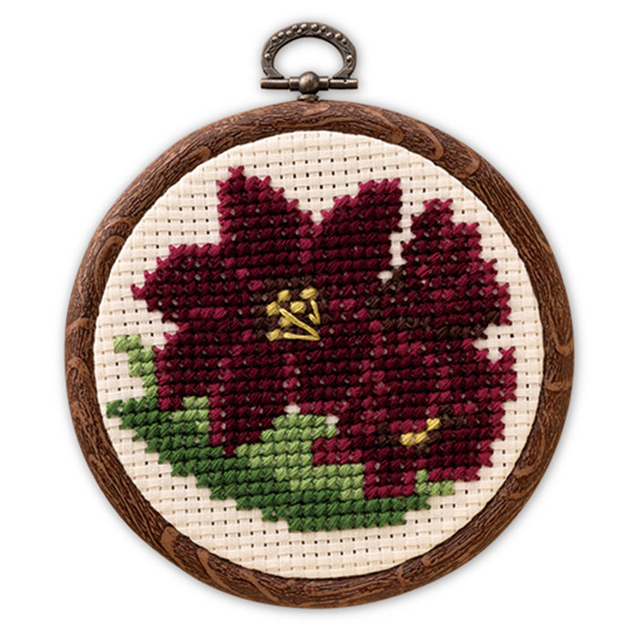 ⚫️ クロスステッチ 刺繍技法 ハンドメイド 刺繍画 オリムパス 刺しゅう かんたんクロスステッチキット 高嶺の花 | 初心者