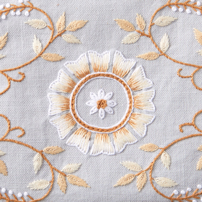 戸塚刺繍キット ARABESQUE ジップポーチ1 | 戸塚刺しゅう 刺繍キット