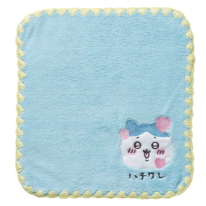 青トート、巾着(青の方)とハンドタオル2枚とちいかわのキーホルダー5点