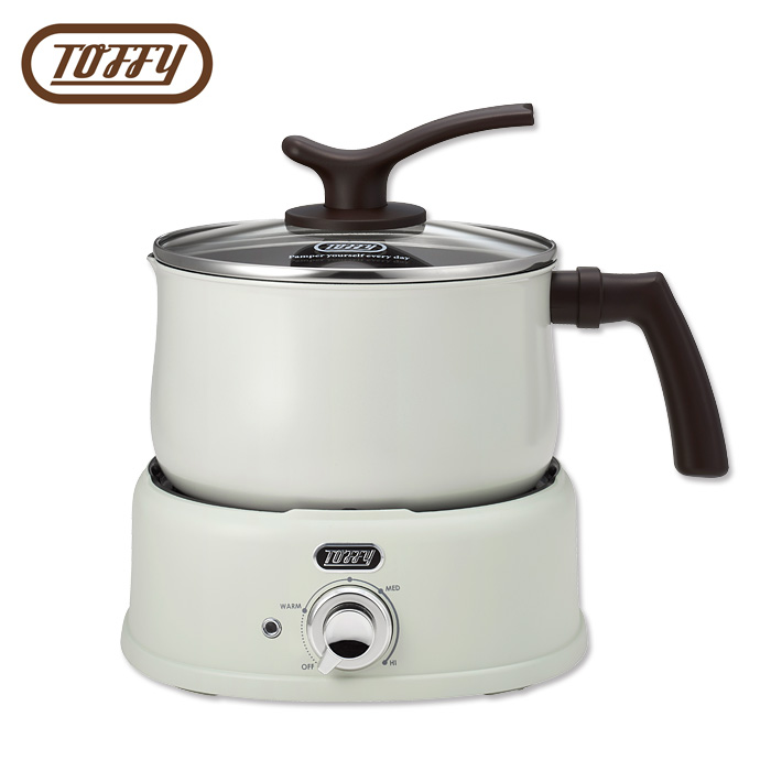 Toffy トフィー 2WAY 電気マルチポット K-HP4-PA K-HP4-AW | キッチン家電 1台7役 直火対応 火力無階段調整可能 軽量 最大1.6L たっぷり容量 サントレーム | Toffy | 02